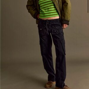 Free People Tahiti Navy Cargo Pants